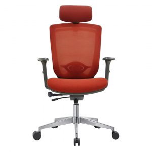 Office Chair, Adjustable Backrest and Armrest with Lumbar Support Orange