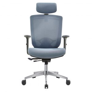 Office Chair, Adjustable Backrest and Armrest with Lumbar Support Blue